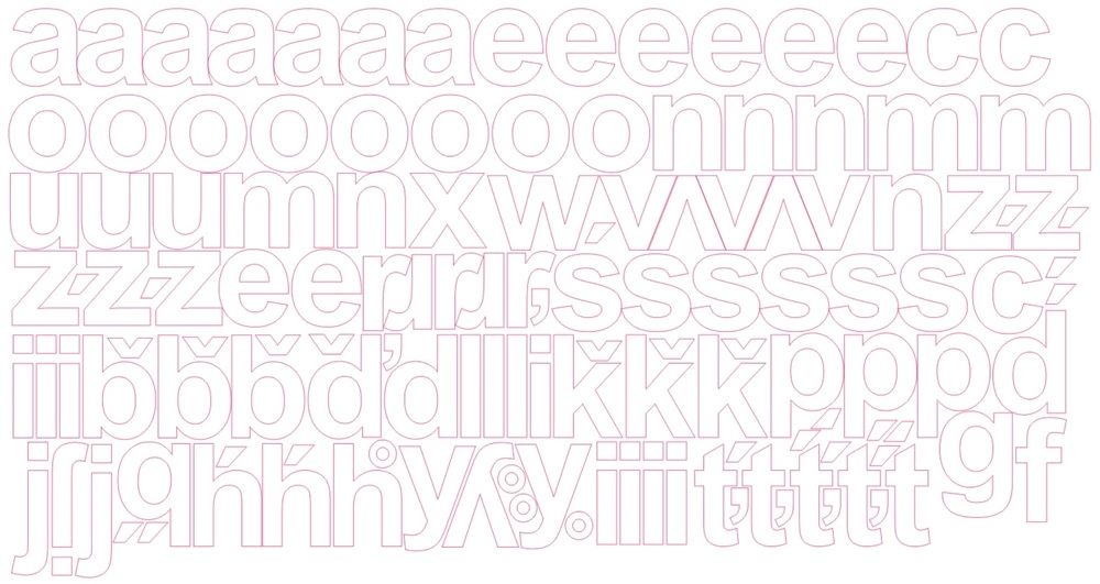 Pohyblivá abeceda - malá písmena přírodní