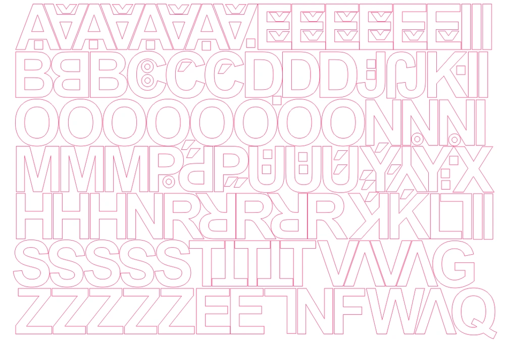 Pohyblivá abeceda - velká písmena přírodní