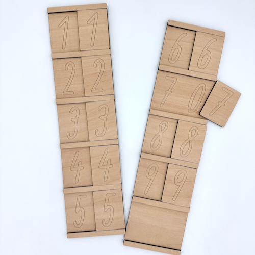 Seguinovy tabulky 10 - 90 - psací číslice