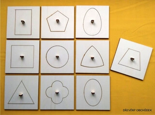 Čtverce s tvary k obkreslování - sada