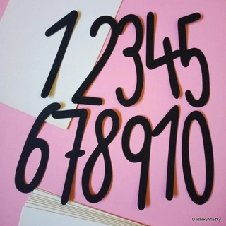 Smirková psací čísla s kartičkami