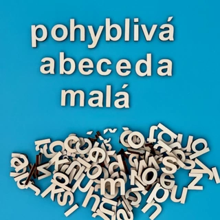 Pohyblivá abeceda - malá písmena přírodní