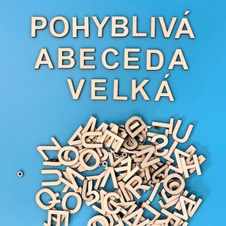 Pohyblivá abeceda - velká písmena přírodní