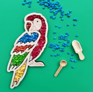 Papoušek - tác pro smyslové hraní