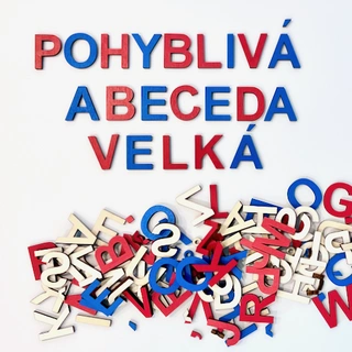 Pohyblivá abeceda - velká písmena barevná