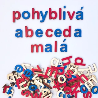 Pohyblivá abeceda - malá písmena barevná