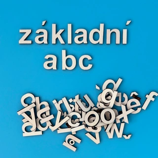 Malá tiskací písmena - základní sada přírodní
