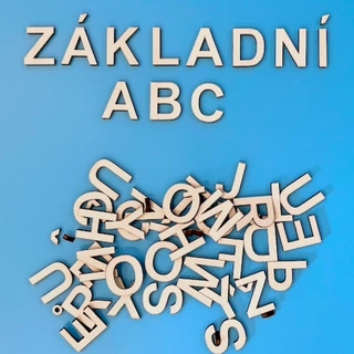 Velká tiskací písmena - základní sada přírodní