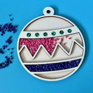 Vánoční ozdoba - tác pro smyslové hraní