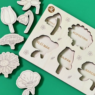 Jarní květy - vkládačka