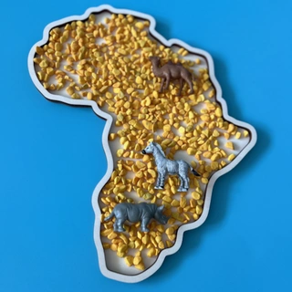 Kontinent Afrika - tác pro smyslové hraní