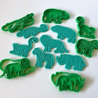 Africká fauna - vykrajovátka - sada 6 ks