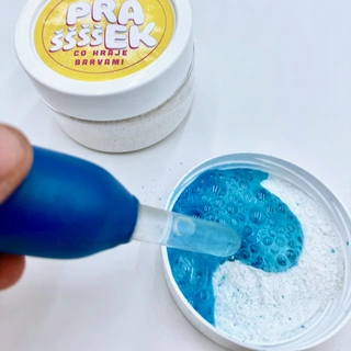 Šumivý práššššek - modrá