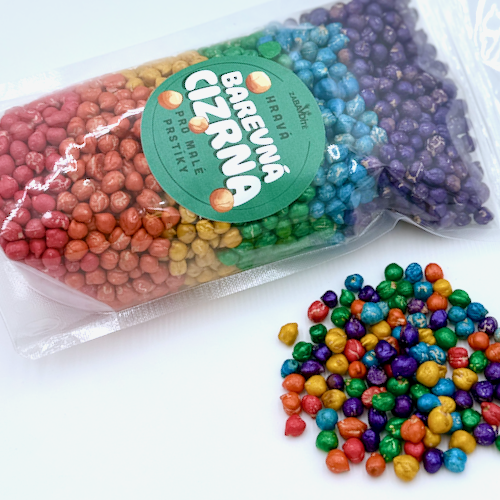 Barevná cizrna metalická - duhový mix 500g 