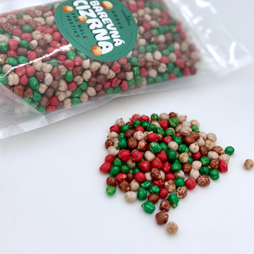 Barevná cizrna metalická - vánoční mix 500g