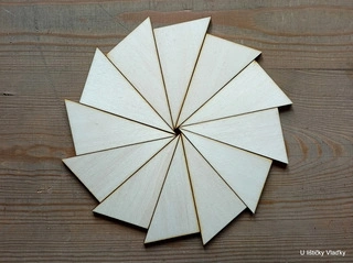 Modré trojúhelníky montessori - polotovar