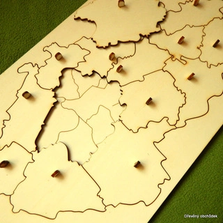 Kraje ČR - vkládačka s řekami