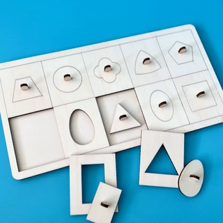 Deska s tvary a obdélníky k obkreslování