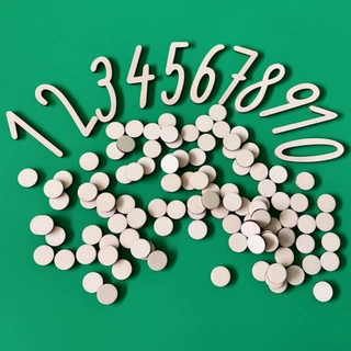 Psací čísla s kolečky k počítání