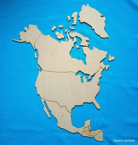 Slepé puzzle Severní Amerika