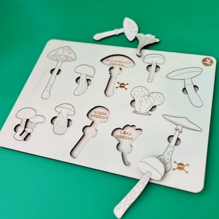 Houby - vkládačka
