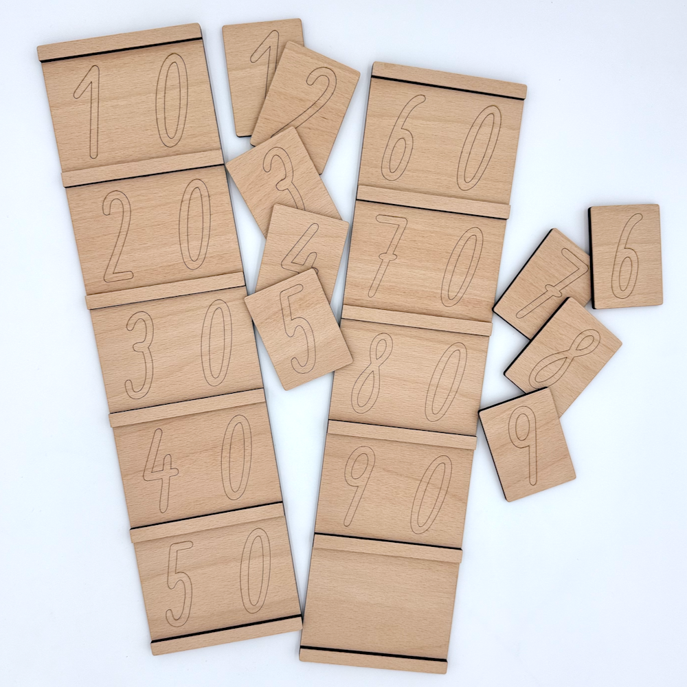 Seguinovy tabulky 10 - 90 - psací číslice