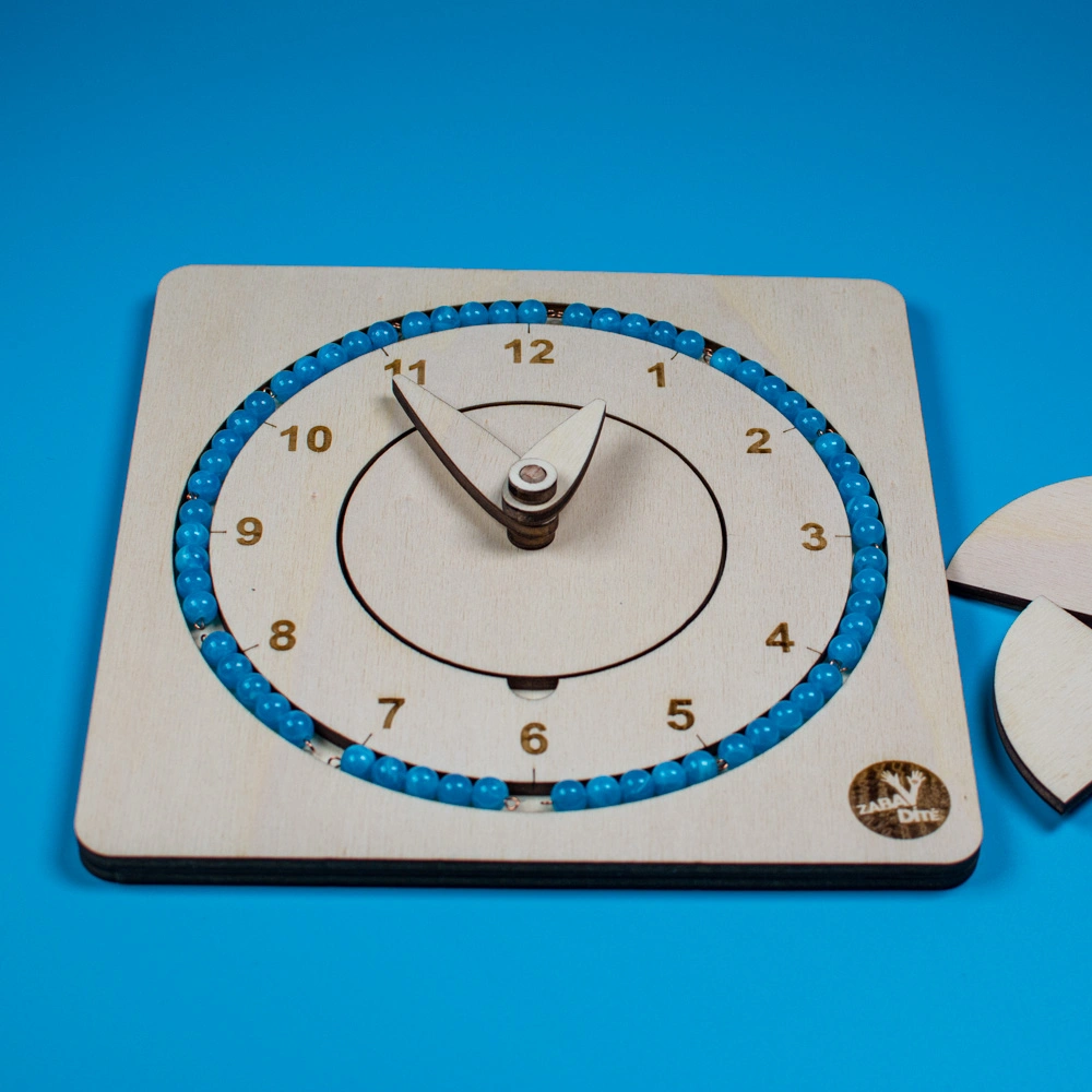 Montessori hodiny s perlovým materiálem