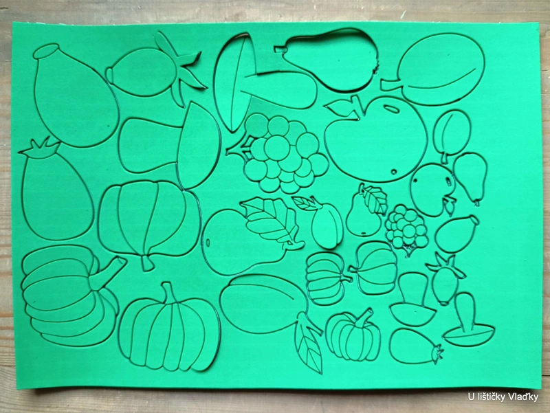 Sada pro výrobu pěnových razítek - PODZIMNÍ OVOCE