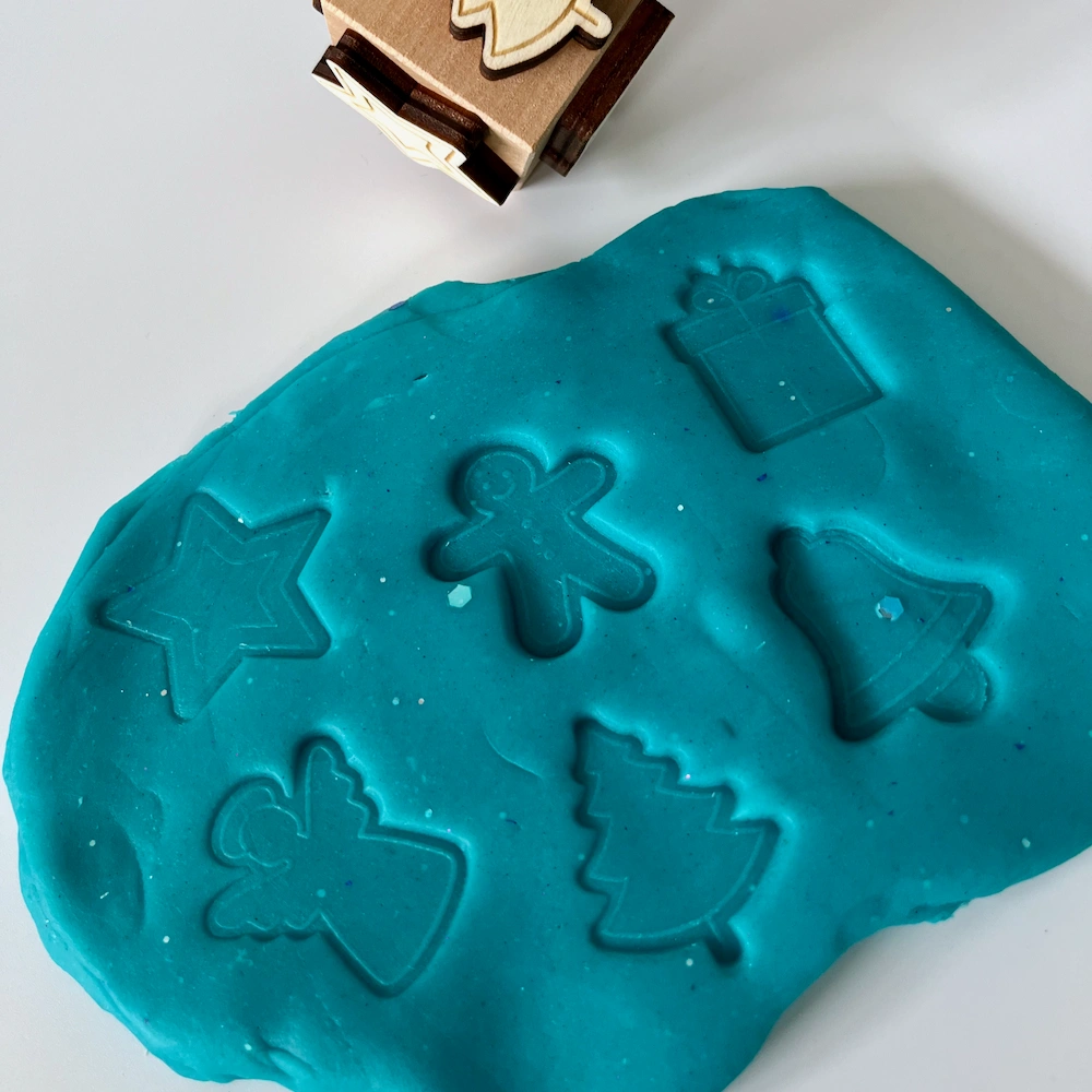 Vánoce - obtiskávací kostka