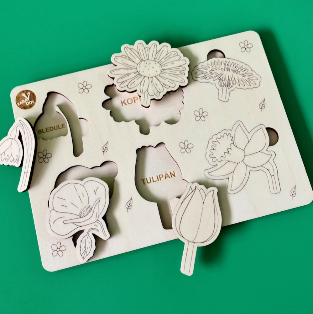 Jarní květy - vkládačka