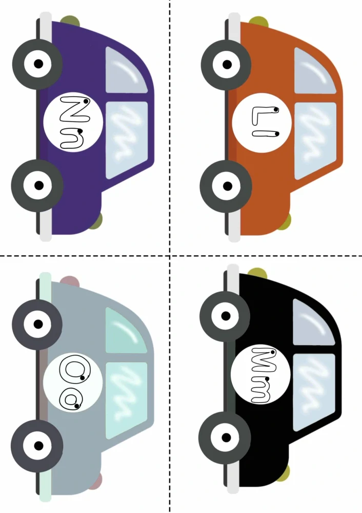 Autová abeceda - digitální materiál
