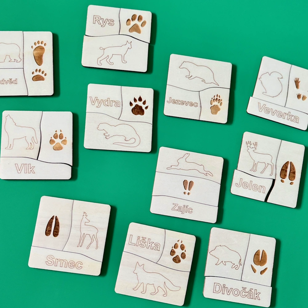 Stopy zvířat - puzzle