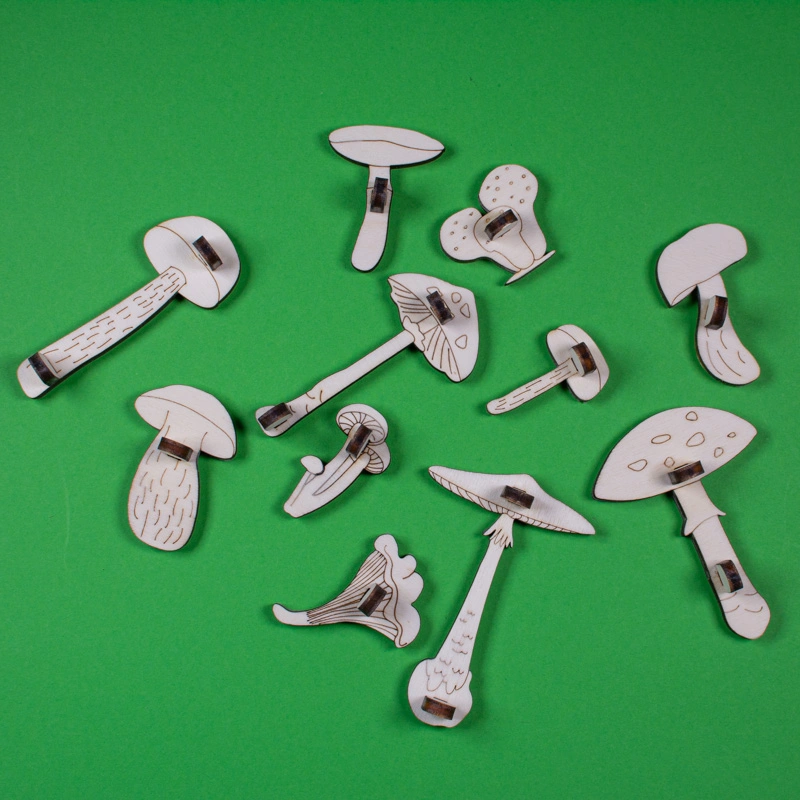 Houby - pěnová razítka - sada 11 ks