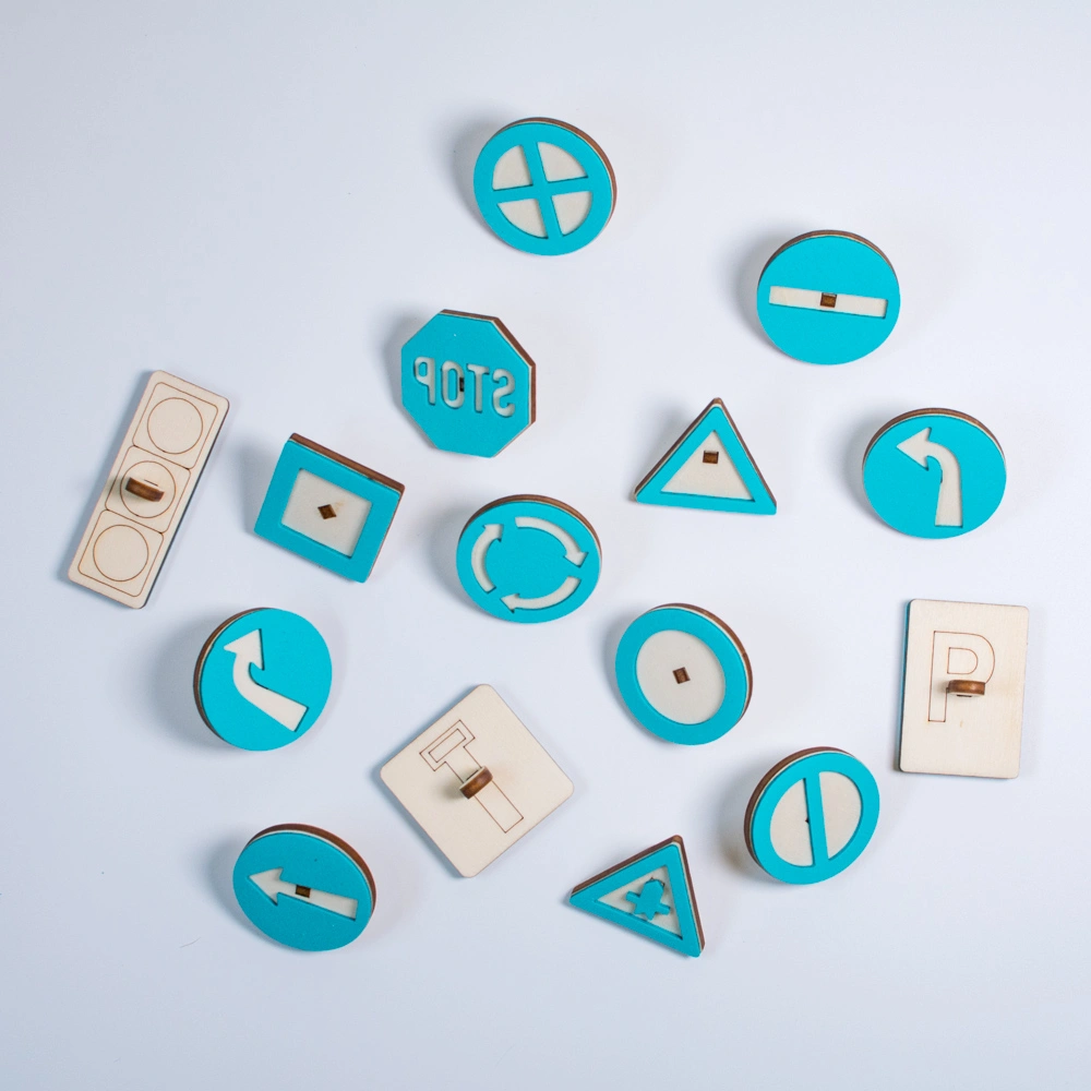 Dopravní značky - pěnová razítka - 6 ks a 15 ks