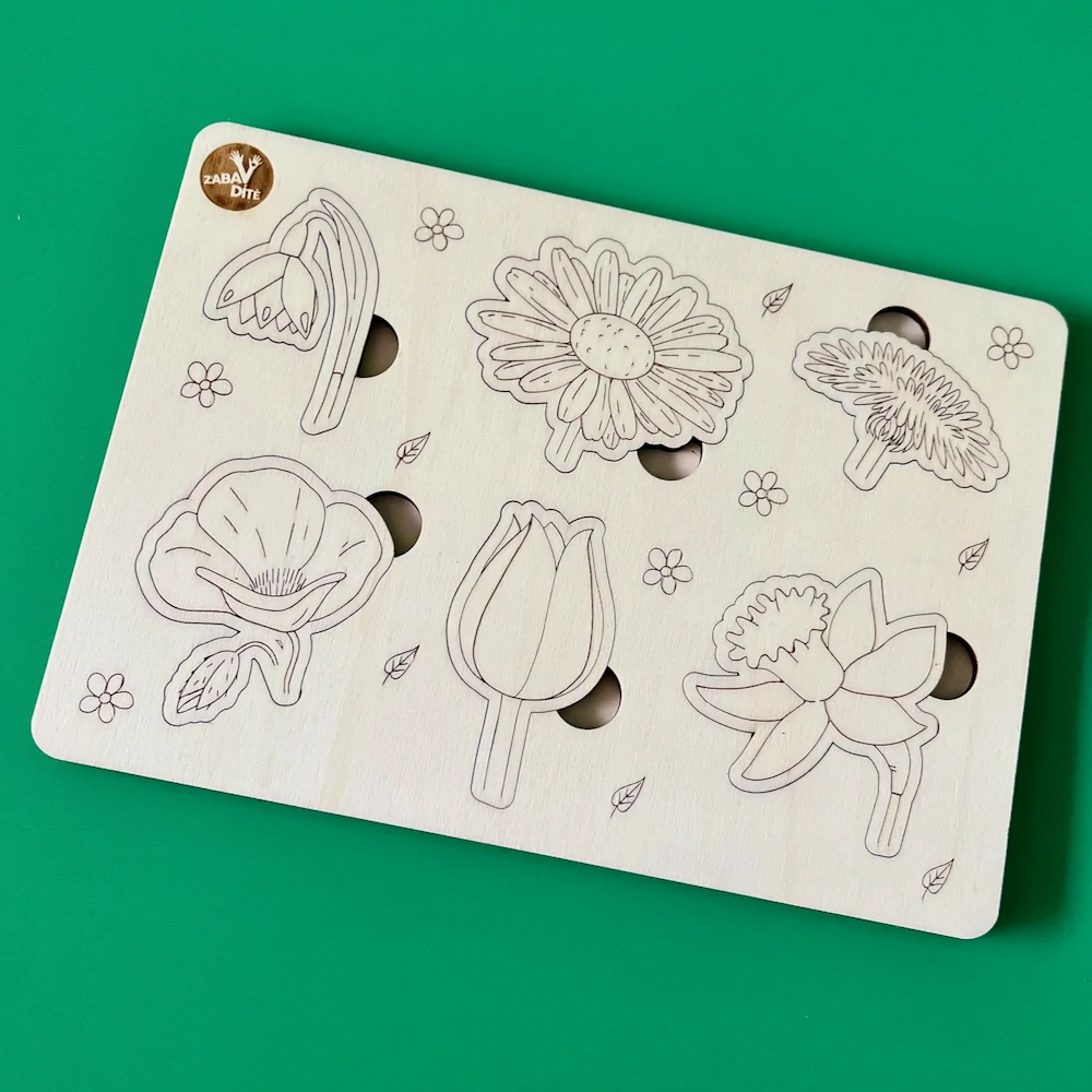 Jarní květy - vkládačka