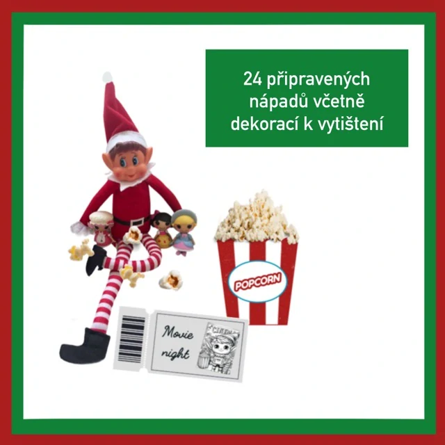 Vánoční skřítek - 24 lumpáren - digitální materiál