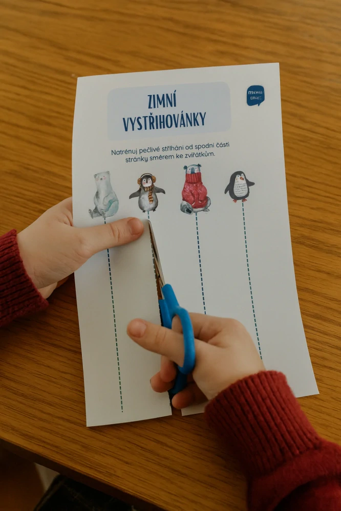 Zimní vystřihovánky - digitální materiál