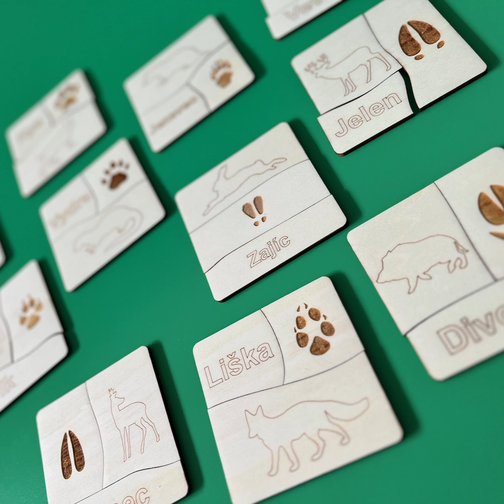 Stopy zvířat - puzzle