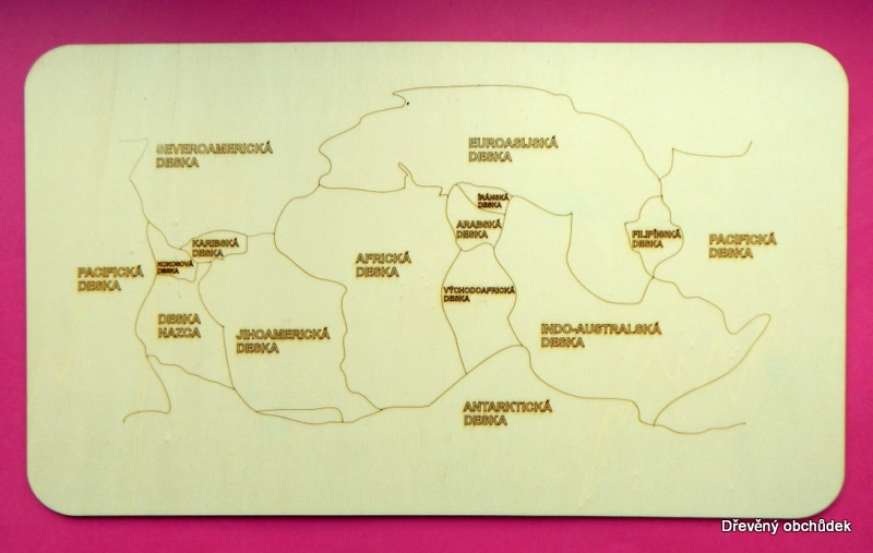 Litosférické desky - vkládačka