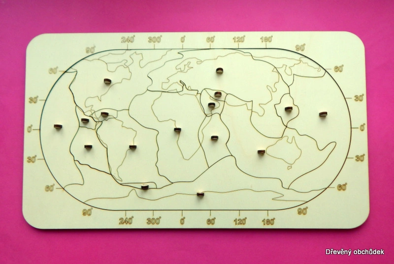 Litosférické desky - vkládačka