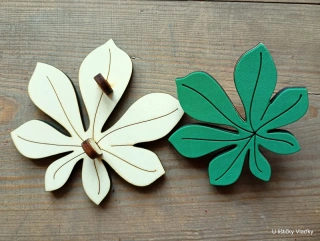 List jírovce - pěnové razítko