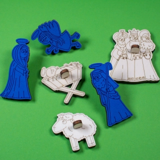 Betlém - pěnová razítka - základní sada 6 ks 