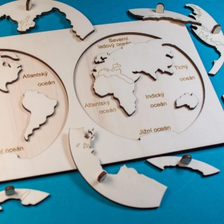 Oceány - vkládačka